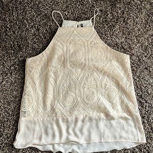 Tank top blouse with lace